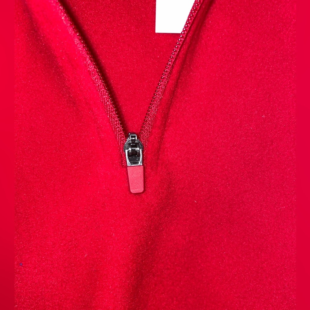 Brand New Women’s Lands’ End Red Half Zip Fleece Pullover, Size L / P - Picture 8 of 9